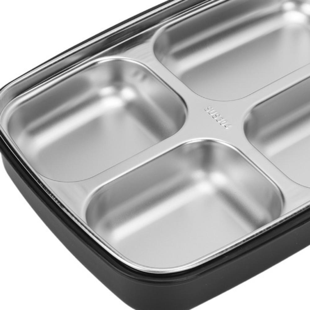 4 Compartment Insulated Lunch Box 1.2L Bento Lunch Box Cute Leakproof Lunch Box For Office