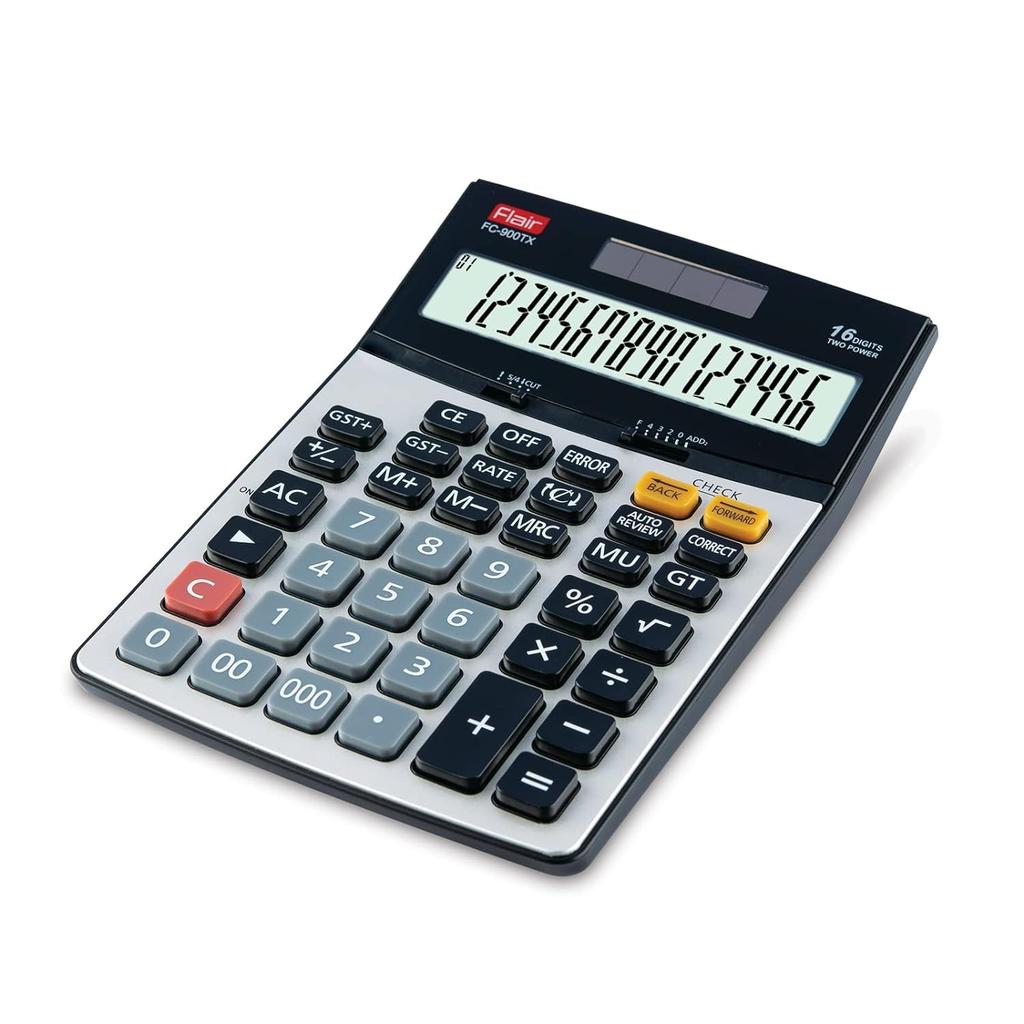 FLAIR FC-900TX GST Function Currency Converter Financial Desktop Calculator 16 Digit Solar Battery Office Home School