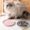 Nostalgie Bol Lent en Céramique pour Animaux, Assiette Anti-Vomissements pour Chatons Mangeant Rapidement, Large Assiette Plate pour Petits et Moyens Chiens Chats