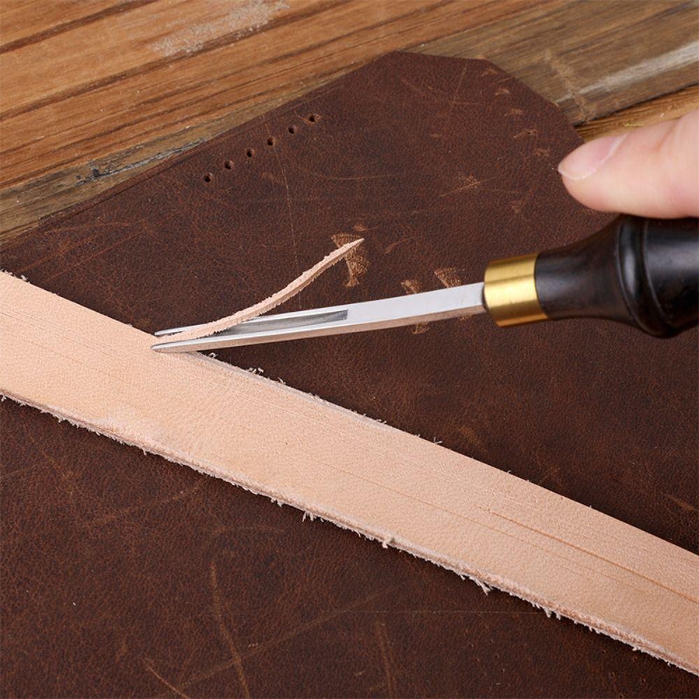 Professional Leather Edge Bevelers Wooden Handle Leather Edge Beveler DIY Leather Craft