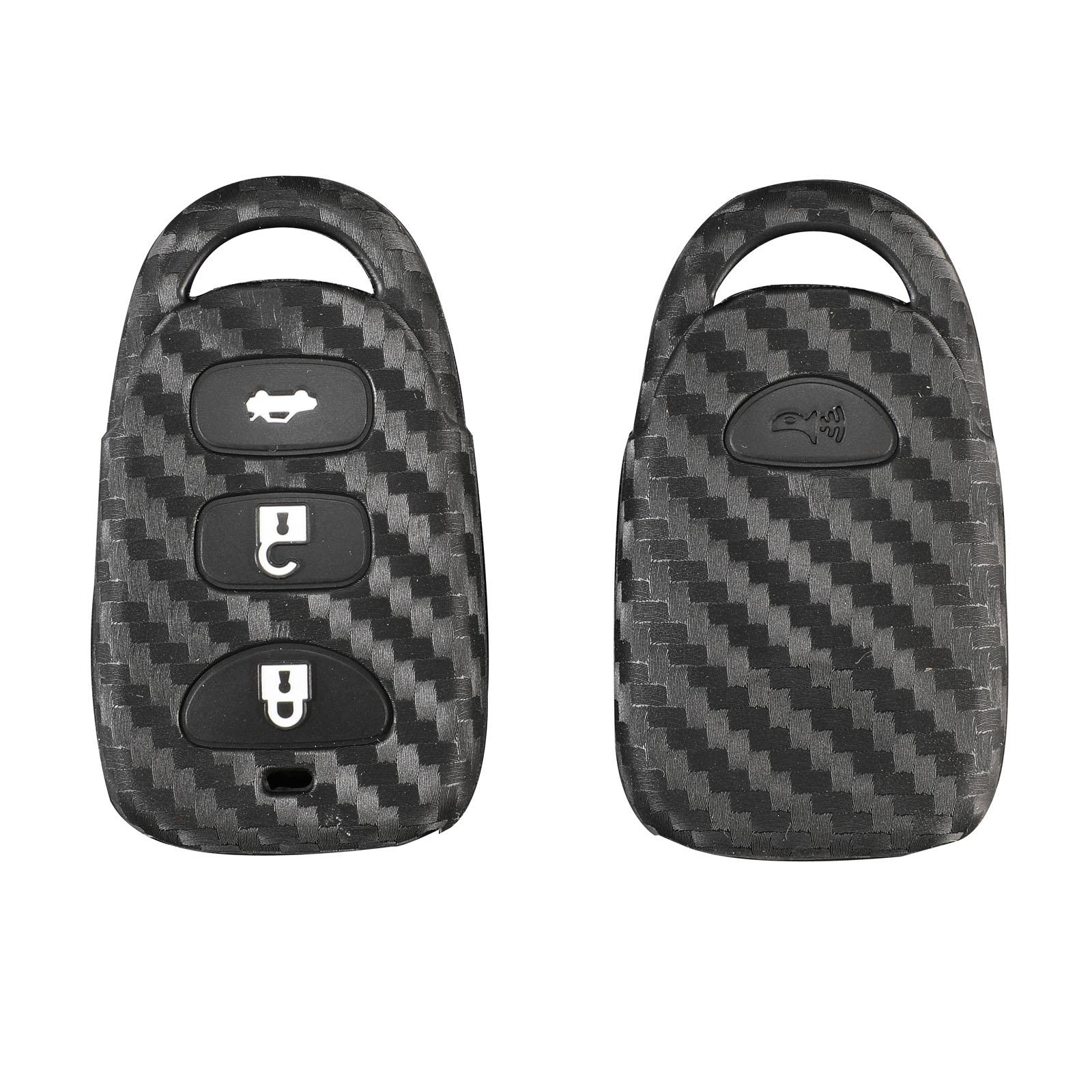 

jingyuqin чехол для ключа чехол для пульта дистанционного управления коробка 3+1 кнопка для Hyundai Elantra Sonata Santa для держателя Kia Carens светло-голубой