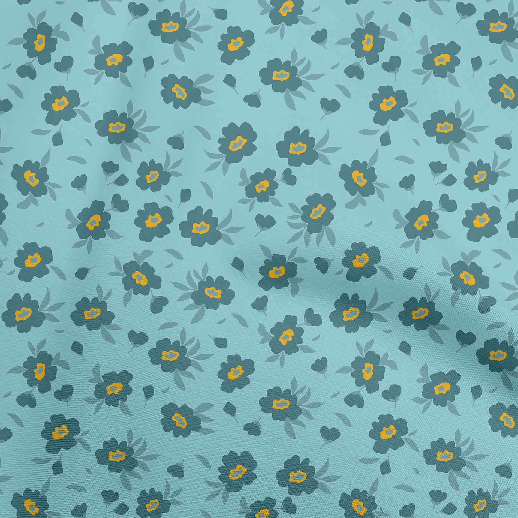 

OneOone Cotton Flex Green Fabric Leaves & Clover Тканина для пошиття друкованої тканини для рукоділля у дворі 40 дюймів 42 Inch Wide - Viscose Chiffon небо синє кольору