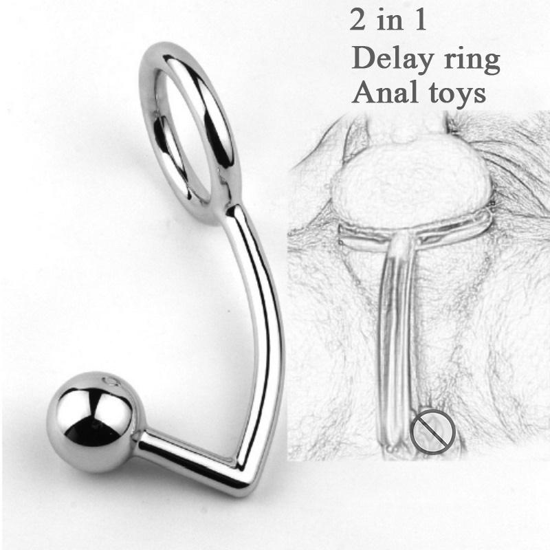 Rustfritt stål metall krok forsinkelsesring for menn