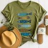 Women Summer T Shirt Retro Fashion Short Sleeve Tees Casual Fish Printed  Tops