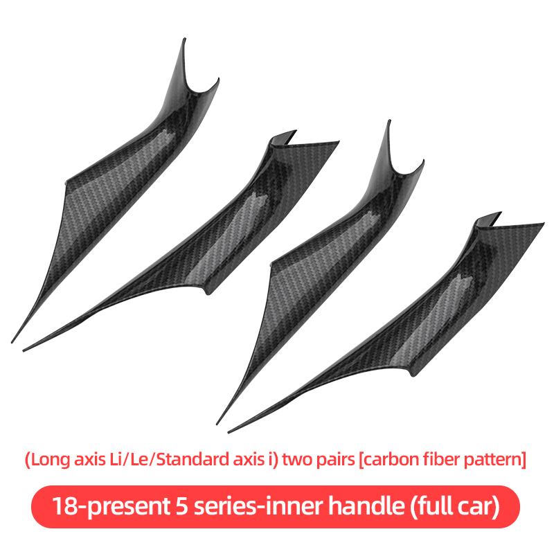 Car Inner Door Handle Panel Pull Trim Cover Carbon Fiber For BMW G30 G38 5 Series X3 X4 Ix3 G01 G02 Interior