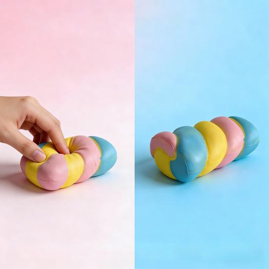 Marshmallow Shape Squeeze Toy Soft PU Fidget for Stress Relief Slow Rising Office Decompression Emotional Release Toy for Office Home