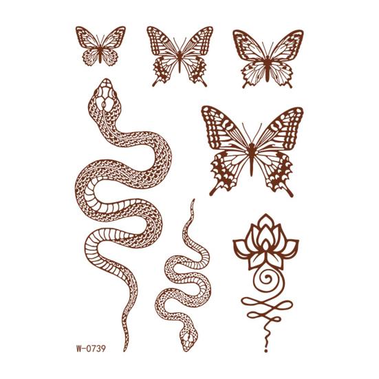 Waterproof Tattoo Stickers Middle Eastern Lace Temporary Tattoos for Women Adults Adhesive Body Art Stickers