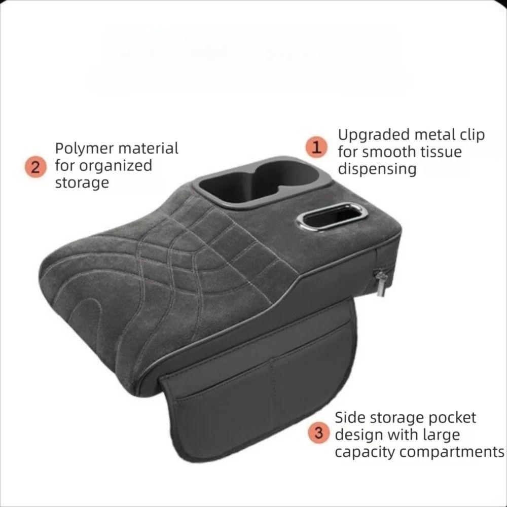 Tissue Box Car Armrest Box Cup Holder Armrest Height Increase Pad 4 In 1 Armrest Cover  Vehicle