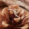 Womens Natural Amethyst Citrine Garnet Ring Geometric Jewelry