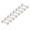 100 Sets Rivet and Screw Stainless Steel M2.5 Flat Round Head Rivet Stud Fastener Set for Leather Crafts Decoration