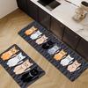 Cute Cat Carpet Rug Home Decoration Cartoon Floor Mat Living Room Kitchen Bedroom Grey White Kitten Style Home Bedroom Decor