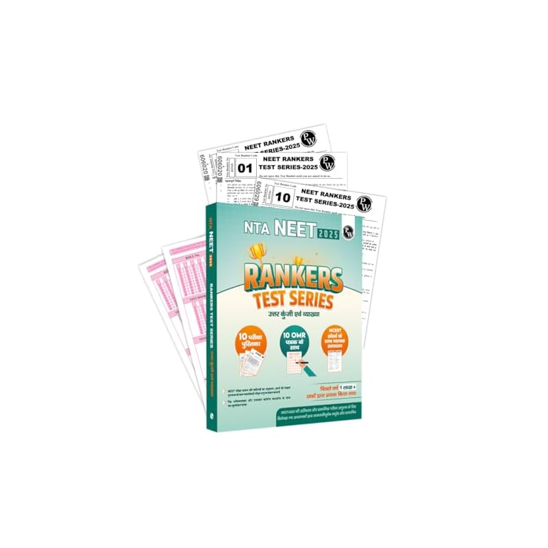 PW NTA NEET Hindi Rankers Test Series 2025 Verified & Curated by Expert Faculties | 10 Full Syllabus (Class 11 & 12) | OMR Sheet, Solution Booklet wit