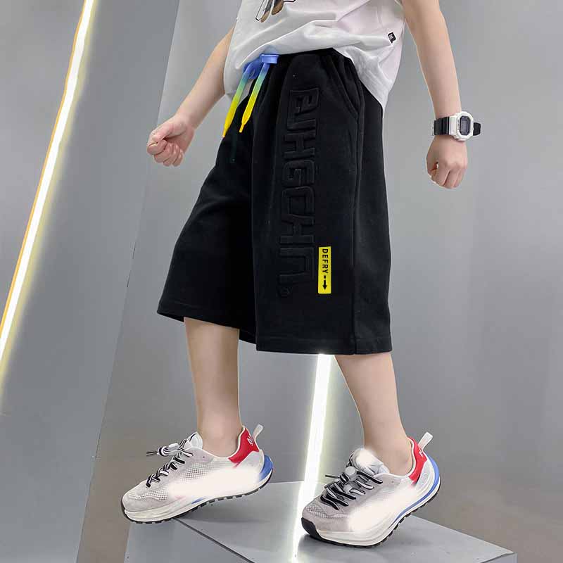Boys Shorts Summer Short Sport Casual Versatile Cotton Sweatpants Boys Knee Length Pants Teenage Kids Clothes Trousers