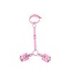Leather Hand Neck Tie Bind Handcuffs Instruments Of Training Sex Toy For Flirting Tools SM Hand Neck Traction Control