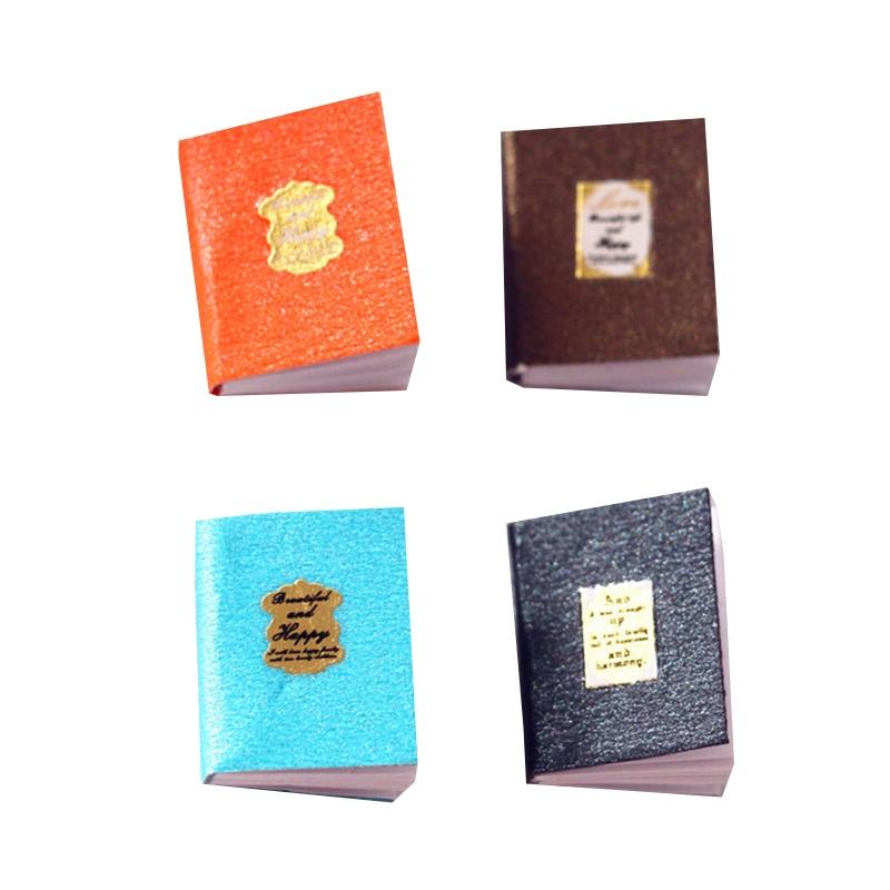 4Pcs Classical Books for Doll House Mini Book Model Star Bottle Potted Plant Dec 1