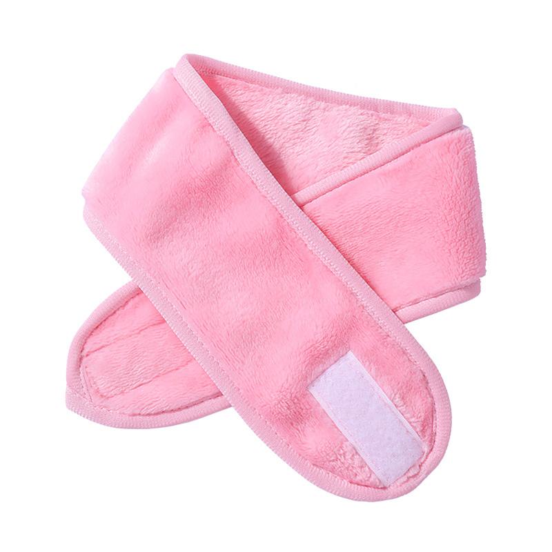 Flannel Headband Double Sided Stretchy Solid Color Head Wrap Hair Bands With Magic Stickers (9 X