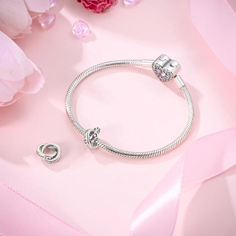 Charms Original Cuivre Grande Amour Maternel Perles Texte Convient aux Charms Bracelets Platine Pour Femmes Bijoux Femme Fabrication DIY