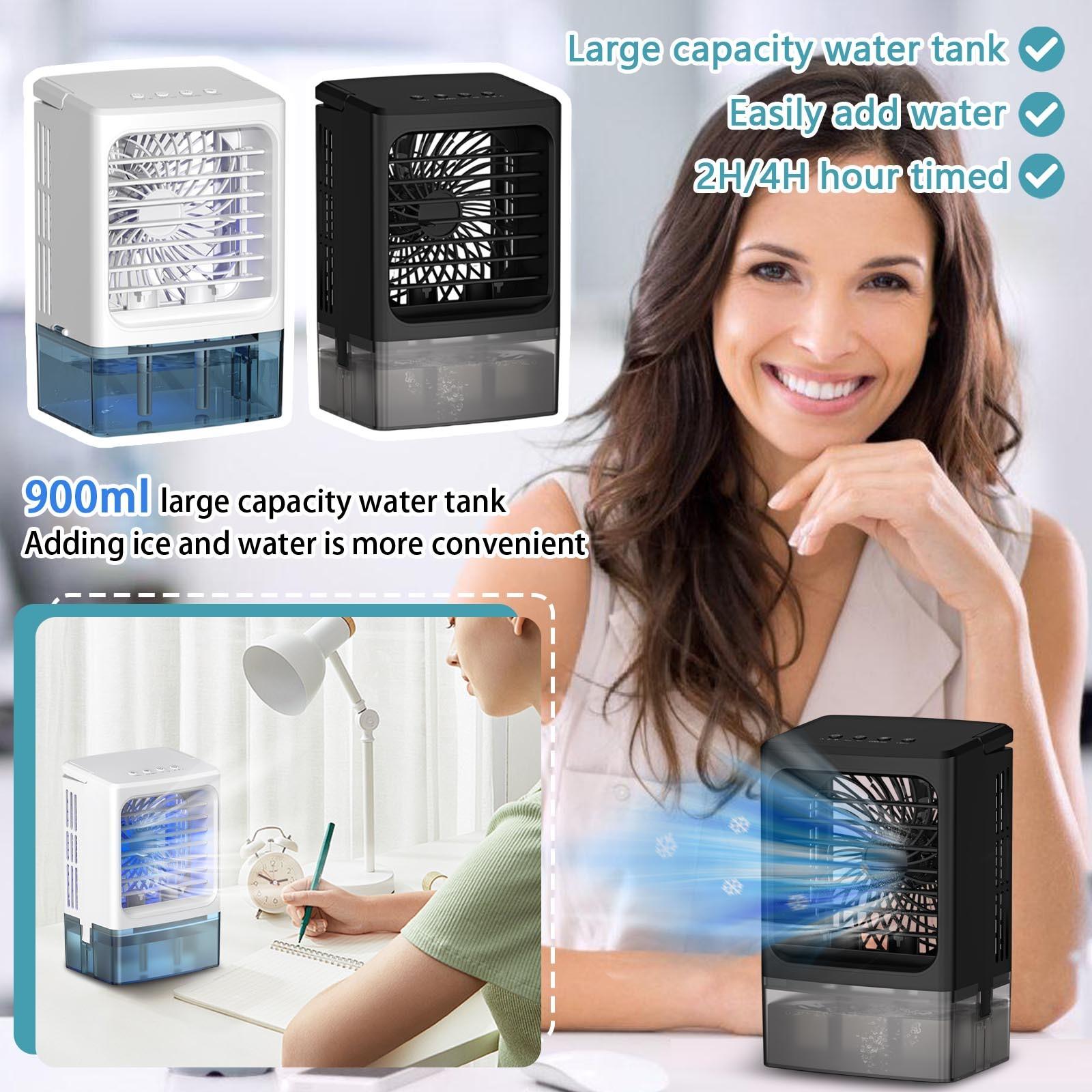 

Light Fan Home Small Silent Spray Can Add Water Convenient Desktop Small Fan One Size білий