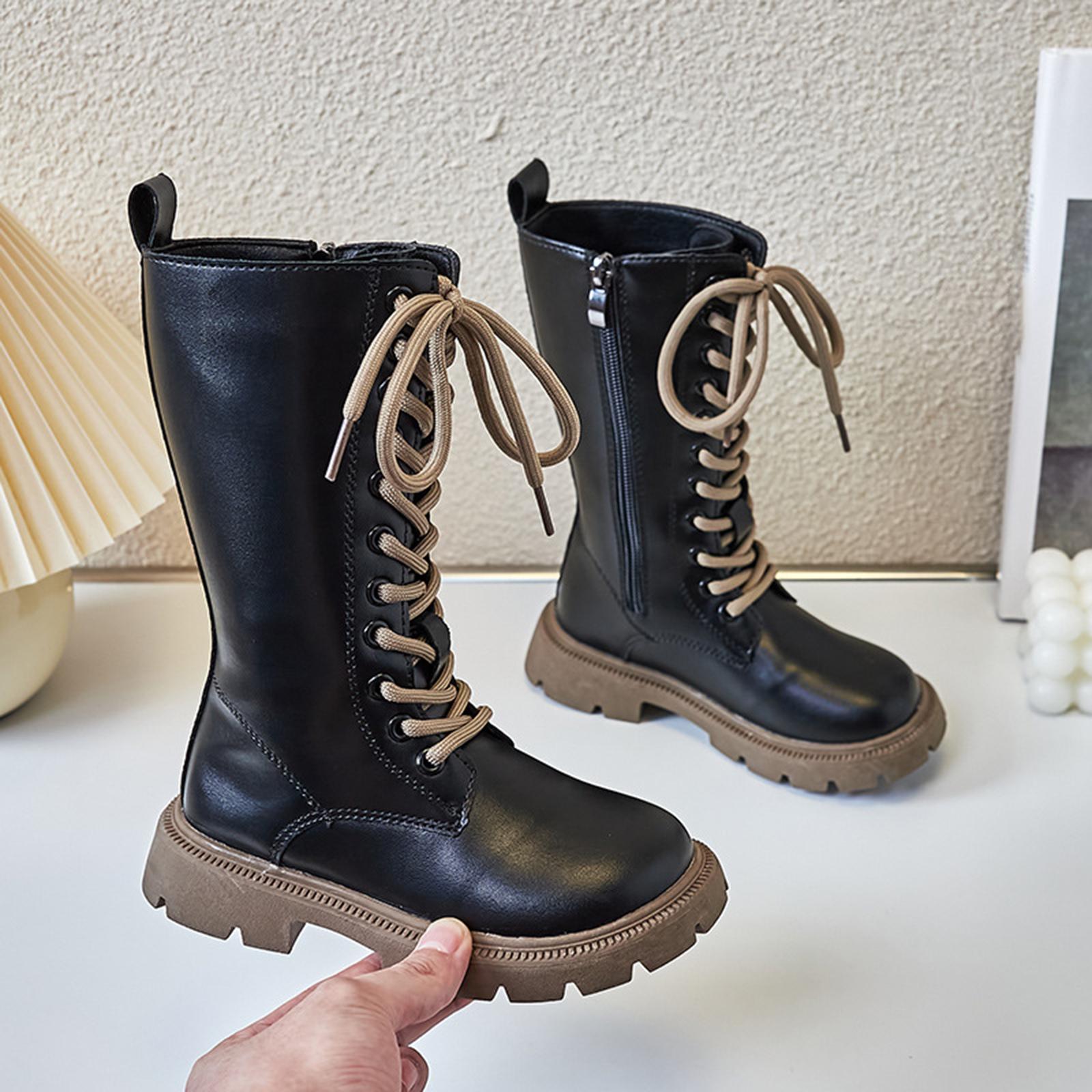 

Children s Boots, Cotton Shoes, Boots, High Leg Straps, Side Zipper Boots 28 чорний