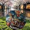 Custom Name Personalized ONE PIECE Print Umbrella, Auto Open Close, 8‑Rib Sturdy Frame, Commute Camping Hiking Use, Birthday Gift