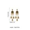 Cross-border Hot Sale Indian Ethnic Style Round Bells Fringed Pendant Earrings Retro Bohemian Earrings Premium Sense