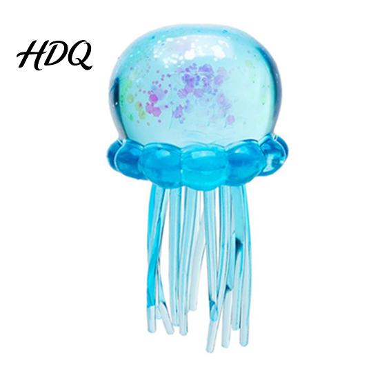Glitzer-Quallen-Spielzeug Transparent zum Kneten mit Stressabbau Sensorischer Dekompressionsball Klares Meerestier Fidget