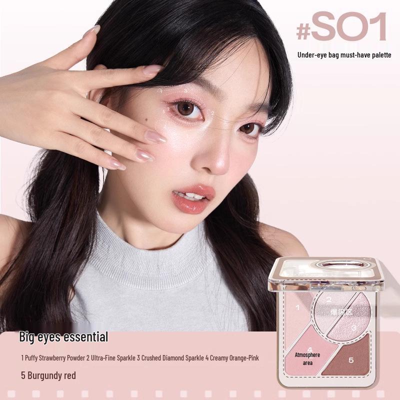 Paletă Judydoll 2-în-1 pentru Sprâncene și Fard de Ochi cu Contur, Iluminator și Iluminator pentru Zona de Sub Ochi