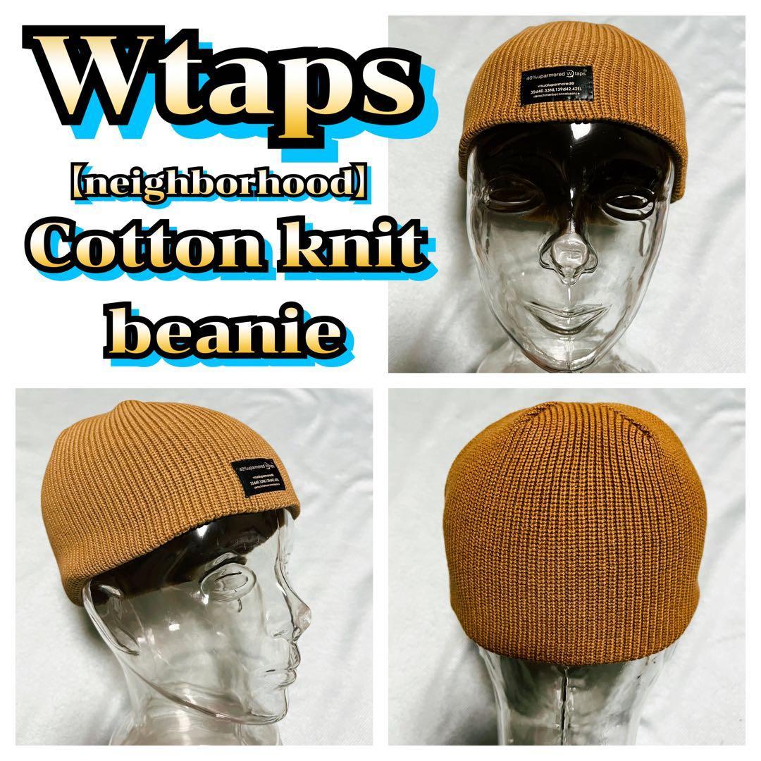 Used Rare item Wtaps Double Taps Neighborhood Beanie Hat Beige Made in Japan