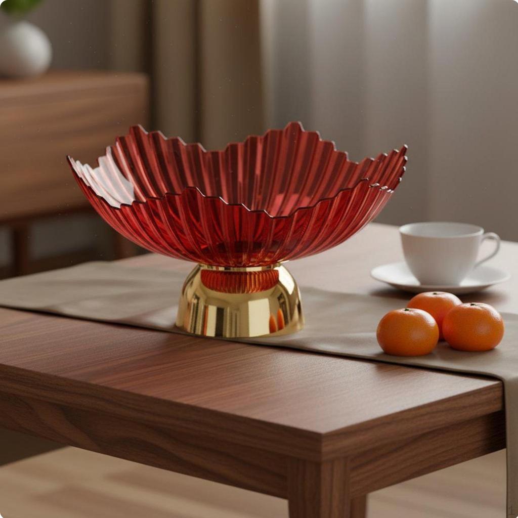 Sockel Obst Beleuchtete Schale Elegantes Design Hoher Fuß Teller Blütenform Dekorative Snacks