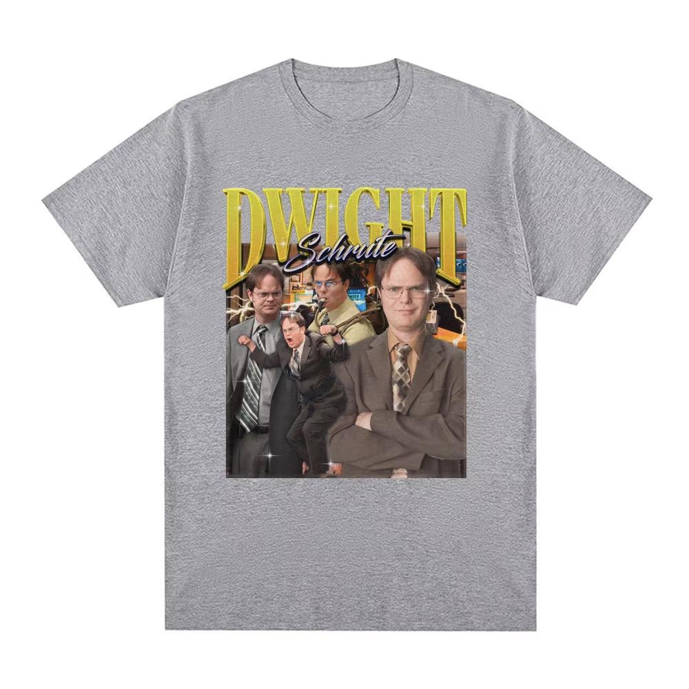 Dwight Schrute Michael Scott Homage The Office T-shirt Tv Series T Shirt Men Women Cotton Casual Short Sleeve Harajuku T-Shirts