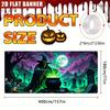 2D Banner, 1 Halloween Garage Door Cover - Ghostly Magician, Perfect for Halloween Parties.zyc