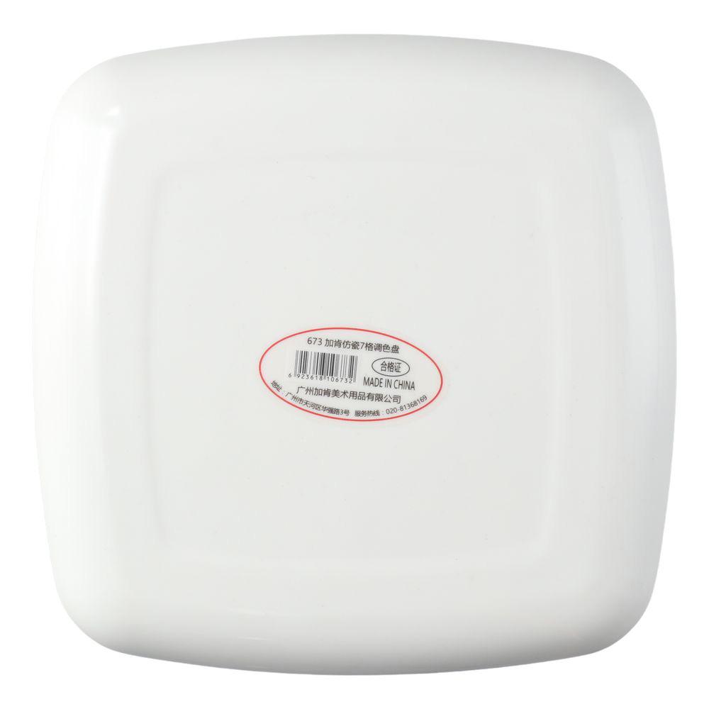 Imitation Porcelain White Ceramic Artist Paint Palette  For Watercolor Painting