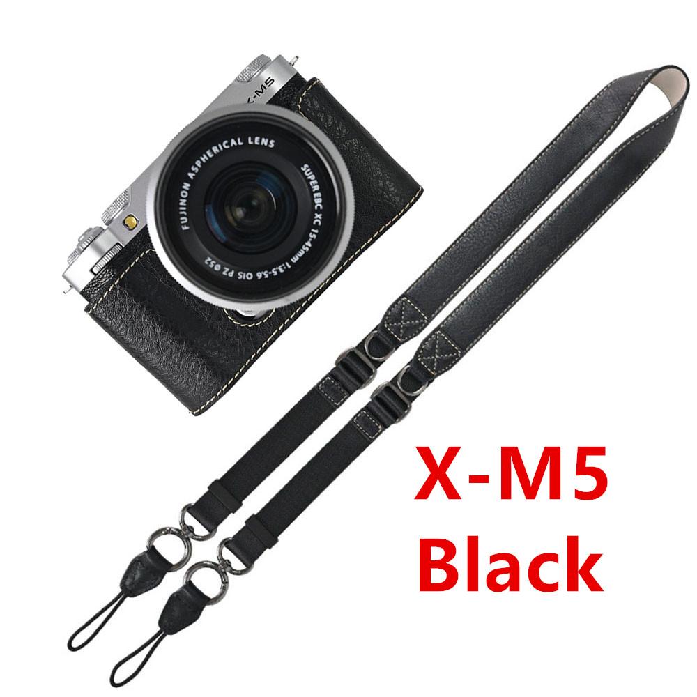 

Litchi Skin PU Leather Half Case for Fujifilm Fuji XT50 XS10 XS20 XT30 XT30II XT20 XT10 XT5 XM5 Battery Opening Cover With Strap
