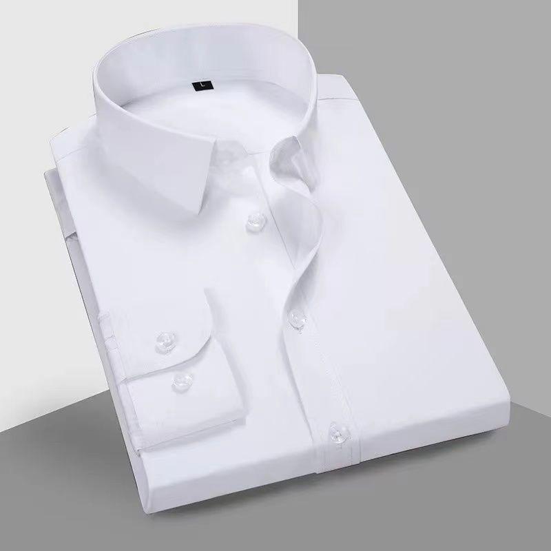 Plus Size Loose Long Sleeve Non Iron Business Formal Shirt For Men