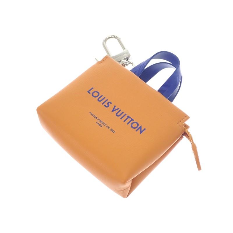 LOUIS VUITTON  M02699 Bag charm Orange/Navy leather Women