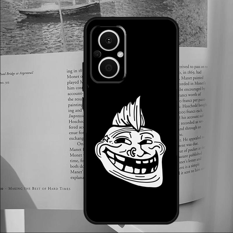 Troll Face Meme Cover For OPPO Reno 14F 11F 12F 13F 10 11 12 13 14 Pro 7 8 Lite OPPO Find X6 X8 X9 Pro Case