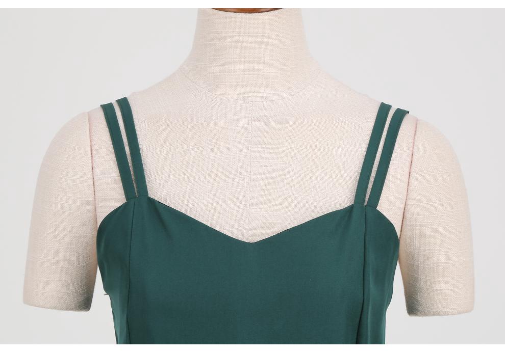 2023 French Summer Retro Hepburn-Style Swing Dress with Sexy Suspenders