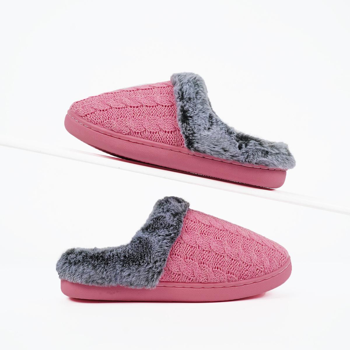 

Fashion Shoes for Women Winter Warm Plush House Slippers Men Couples Indoor Non-slip Casual Ladies Soft Memory Foam Bedroom Shoes 36-37