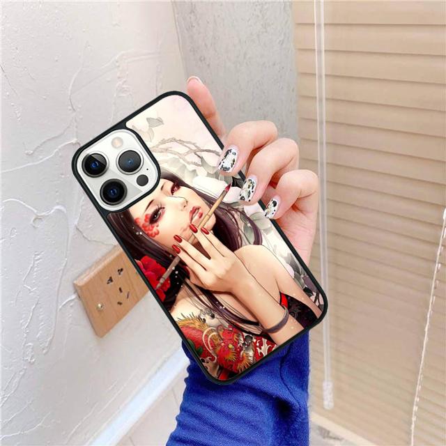 Japanese Geisha Phone Case For For iPhone 17 Air 16 15 11 12 13 14 Pro Max Plus coque