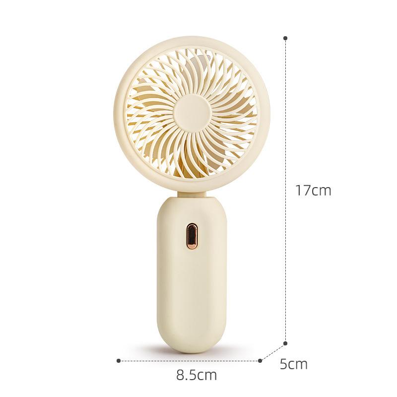Fresh and Simple Folding Small Fan, USB Charging Version, Portable Handheld with Three Adjustable Settings, Candy-colored Small Electric Fan