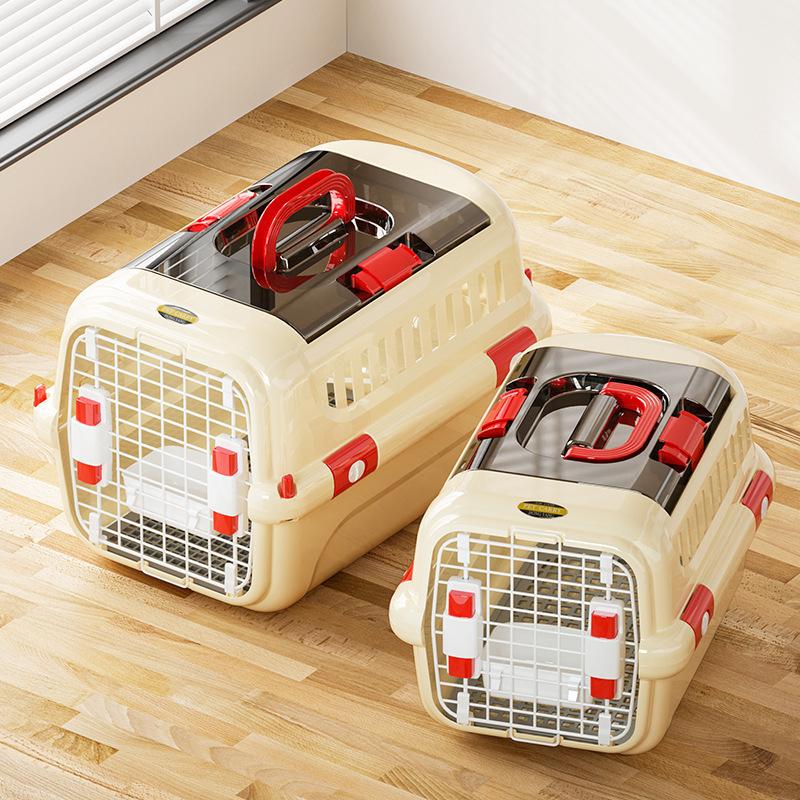 Portable Airline Pet Carrier Portable Ventilated Dog Cat Crate Durable Travel Kennel for Small Medium Pets Outdoor Car Transport