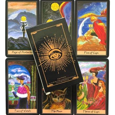 Tarot Cards Deck, The Wheel of Fortune Tarot Divination Game Cards, Family Party Board Games Fun Game Card for Beginners