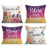 Light Colored Floral Pillowcase Printed Polyester 40/45/50cm Throw Pillowcover Decorative Sofa Cushion Pillowslip Home Decor