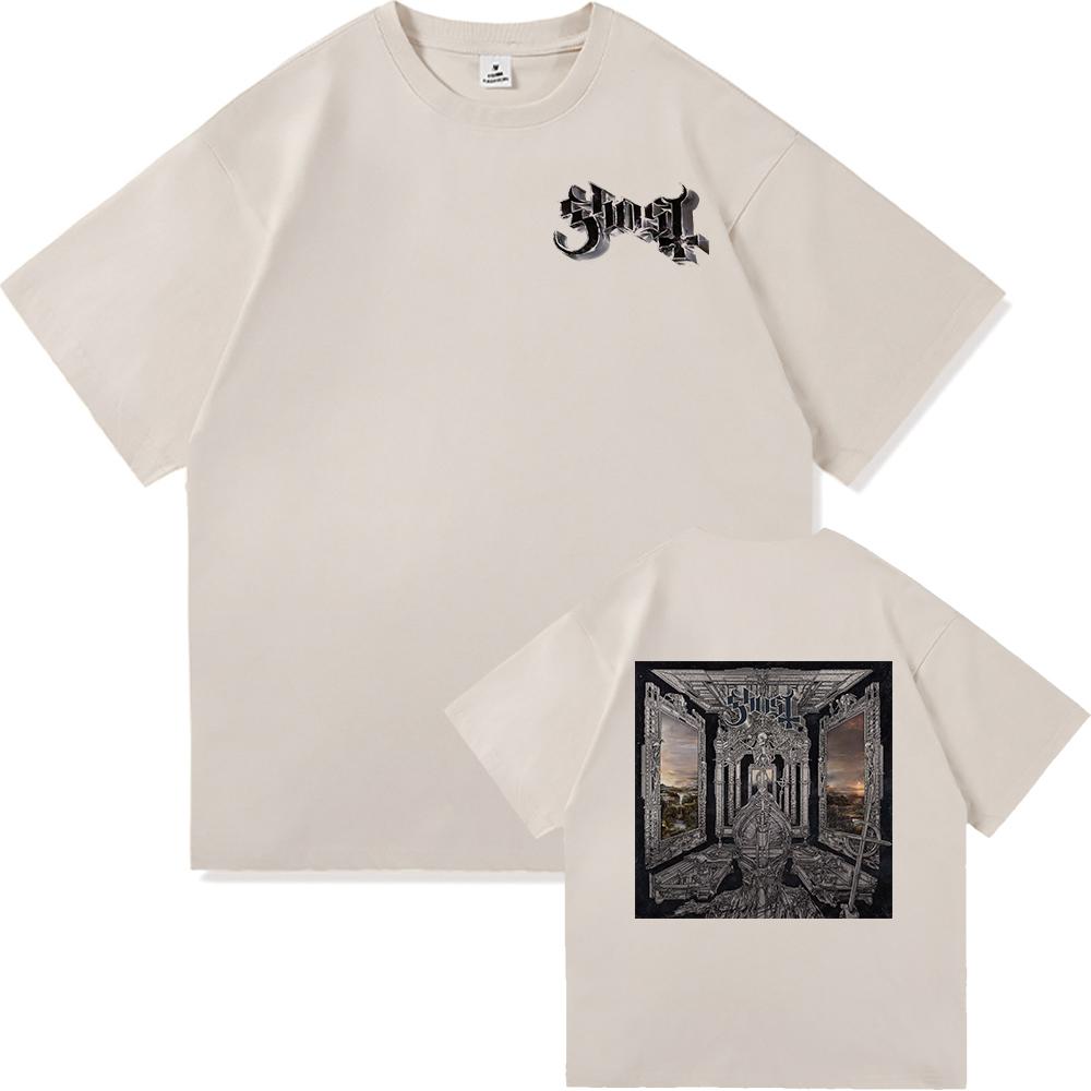 GHOST SKELETÁ Světové turné 2025 Módní pánské estetické vintage hip hopové tričko Unisex Satanizovaná ležérní bavlněná trička