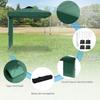 Folding Garden Tent of 2.5x2.5 M with Adjustable Height Anti-UV with 1 Side Wall and Sand Bags Green