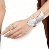 Individuality Exaggerated Punk Style Designed Eagle Open Ring Glossy Ring, Niche Retro Floral Geometric Jewelry Set