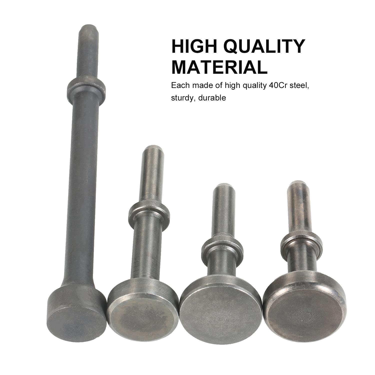 Molla Pneumatica Set 6 Punte Per Martello Pneumatico - Testa Piatta/sferica, Acciaio 40Cr Scalpelli Pneumatici - Foto 10