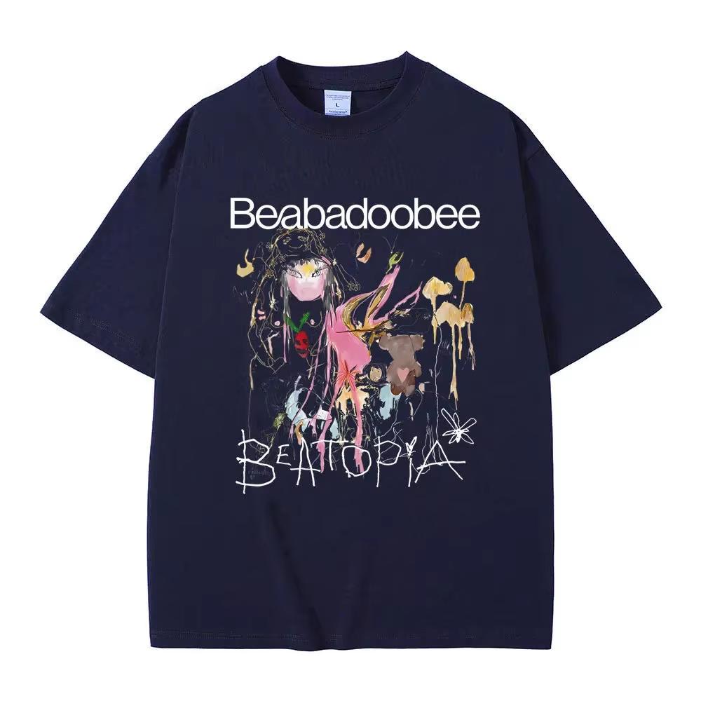 Unisex 2026 Summer Beabadoobee Album Poster Graphic Harajuku Style Loose Soft Cotton Crew Neck T-shirt