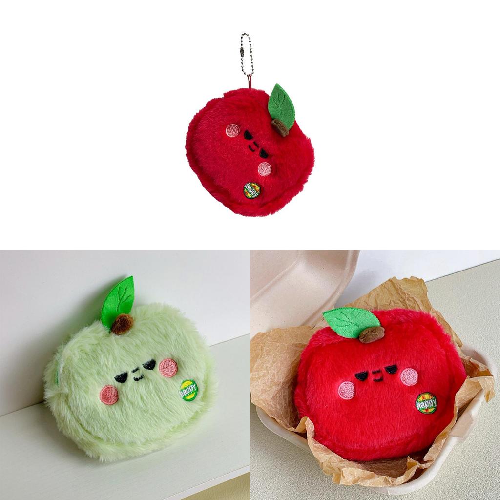 Apple Coin Purse Plush Wallet With Storage Pocket For Kids And Teens