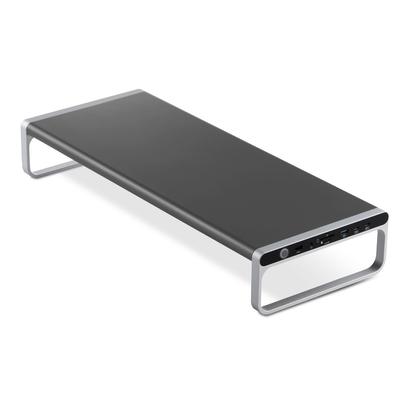 Elecom 12'si 1 Arada Yerleştirme İstasyonu Monitör Standı Tipi 27 İnçe Kadar PC Güç Kaynağı 100W x 2 Bağlantı Noktası Siyah USB-C (30W Besleme) DST-W08